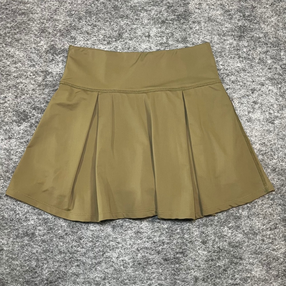 Olive Green Athletic Skort Women XS Pleated Tennis Golf Pickleball Preppy Gym - Picture 3 of 9